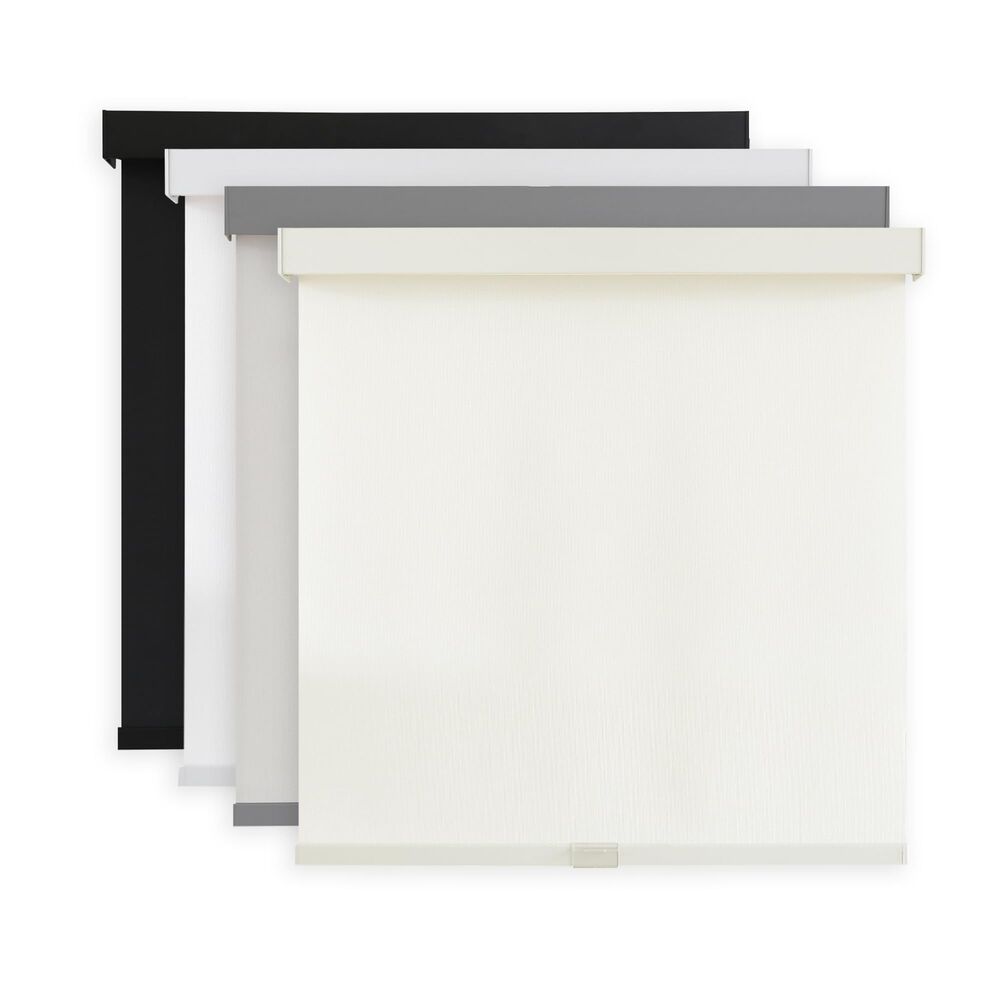 35" W x 72" H Light Filtering Natural Woven Roller Shades Cordless Blinds, Ivory